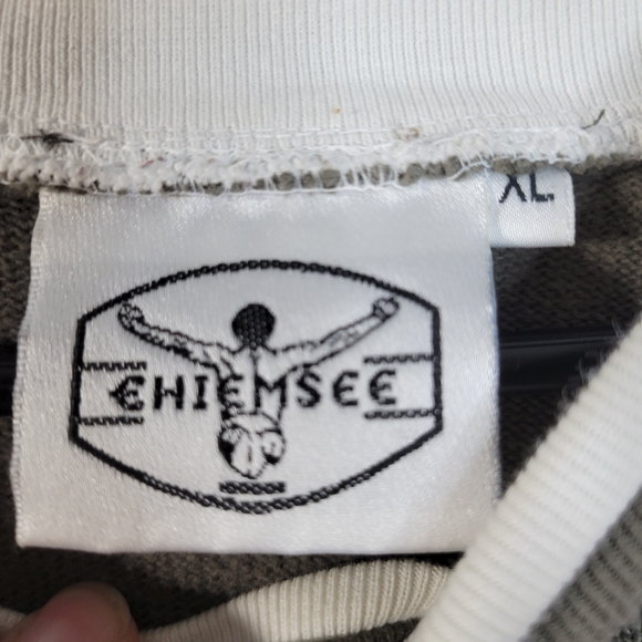 Mens Chiemsee V-neck Heavy 100% Cotton Plush Jersey Pullover Size XL - Picture 4 of 8